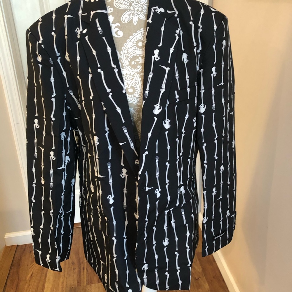 Mens skeleton suit jacket/costume